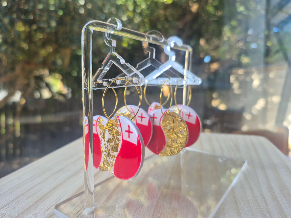 Tonga Round Dangle Earring