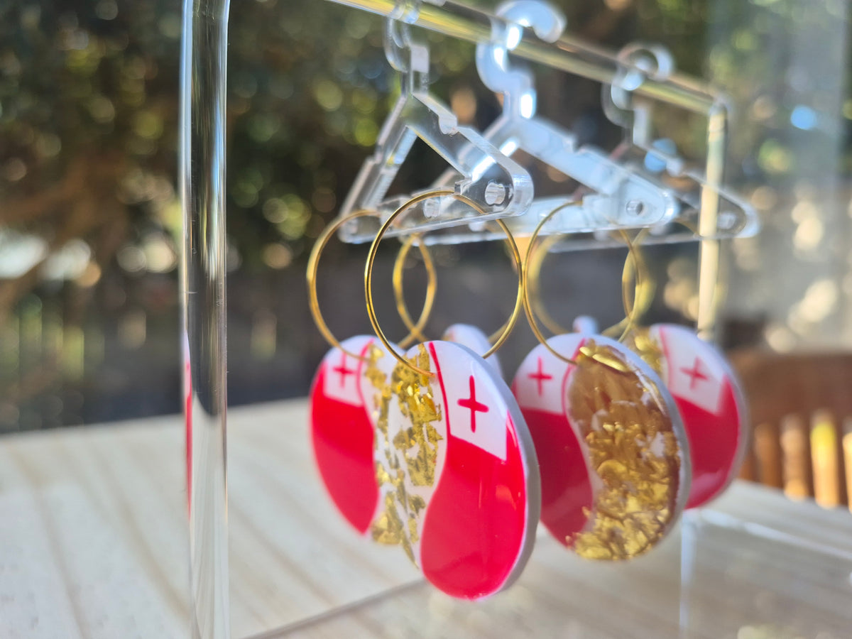 Tonga Round Dangle Earring