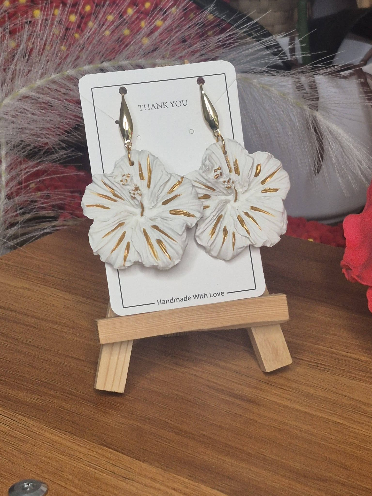 Gold-Accented White Hibiscus